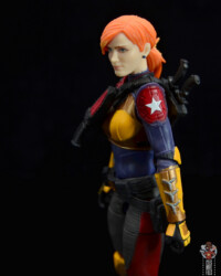 gi joe classified scarlett figure review - left shoulder pad detail